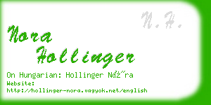 nora hollinger business card